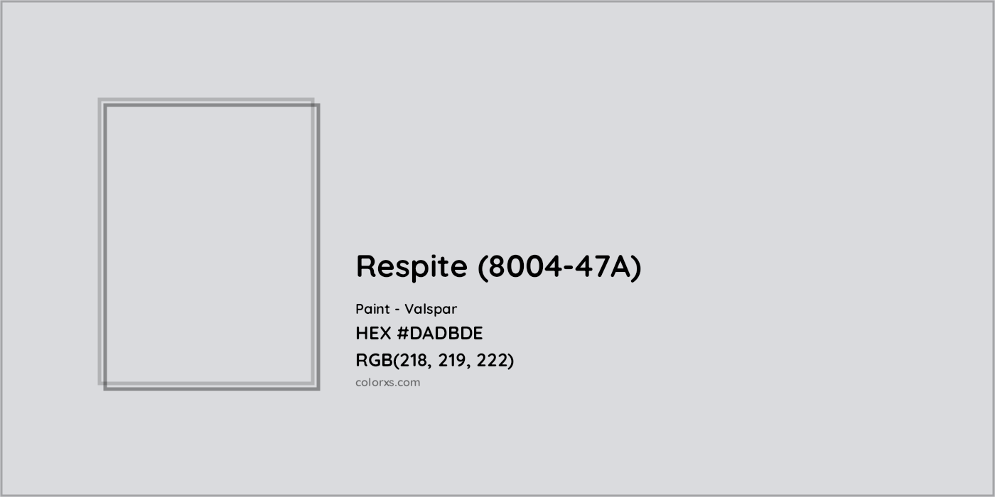 HEX #DADBDE Respite (8004-47A) Paint Valspar - Color Code