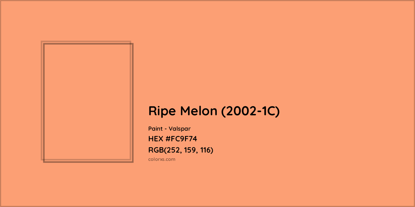 HEX #FC9F74 Ripe Melon (2002-1C) Paint Valspar - Color Code