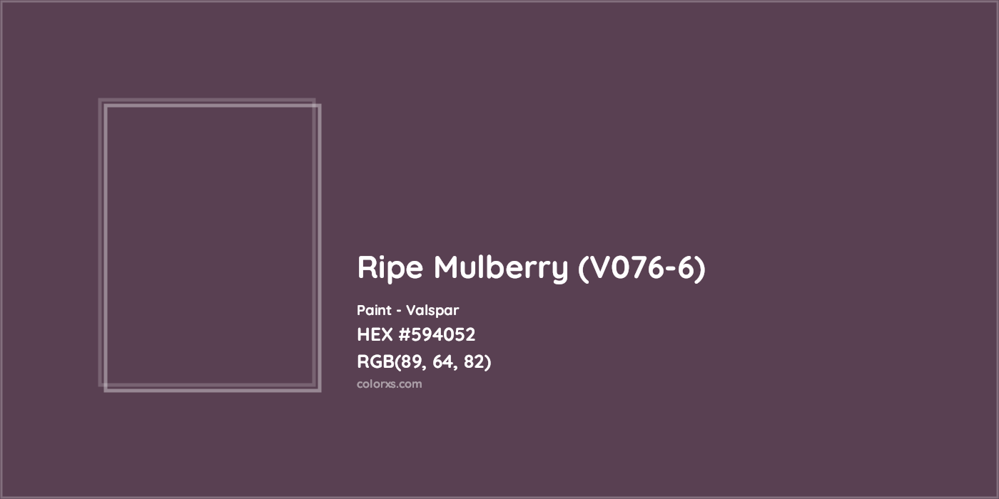 HEX #594052 Ripe Mulberry (V076-6) Paint Valspar - Color Code