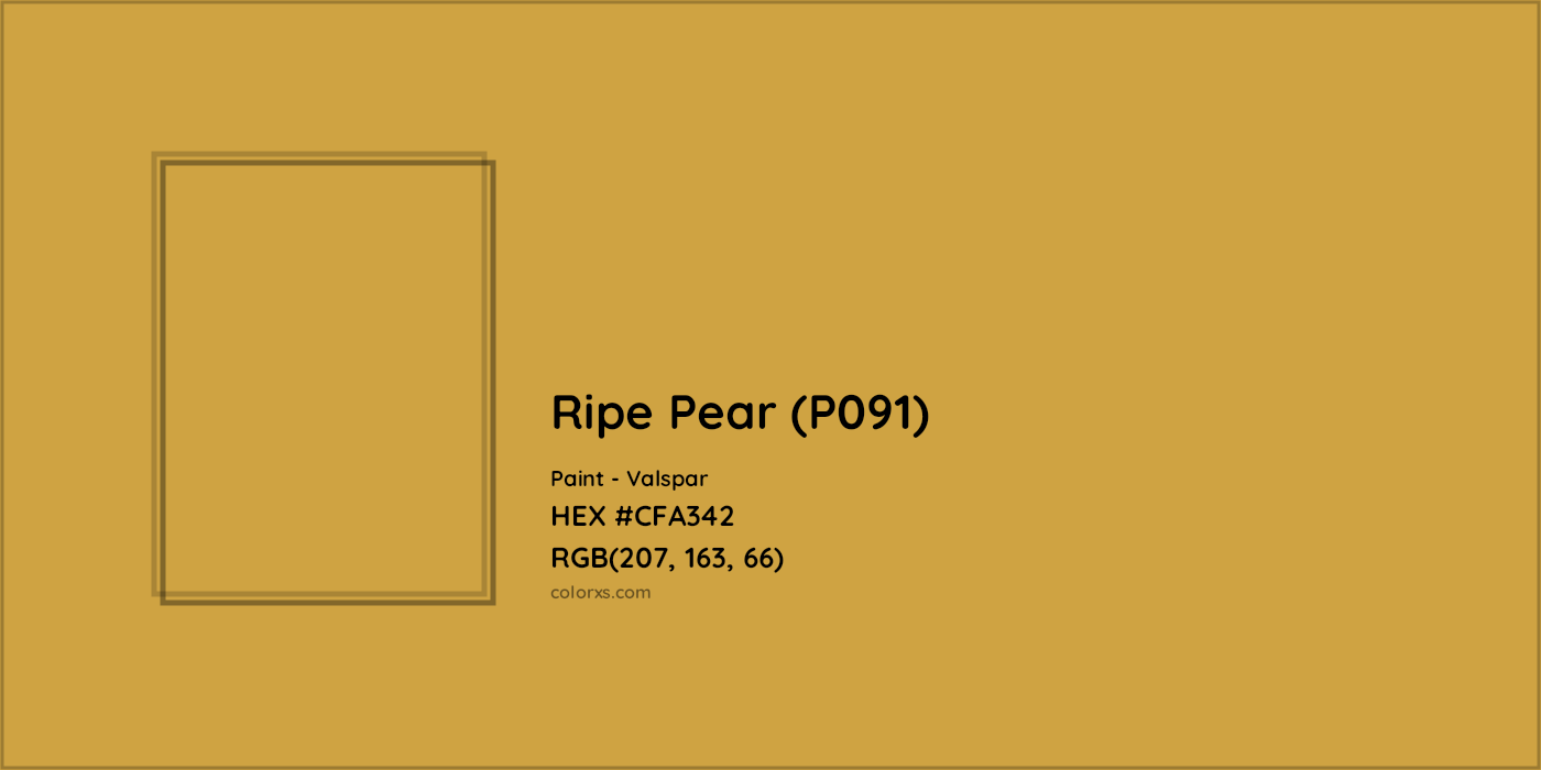 HEX #CFA342 Ripe Pear (P091) Paint Valspar - Color Code