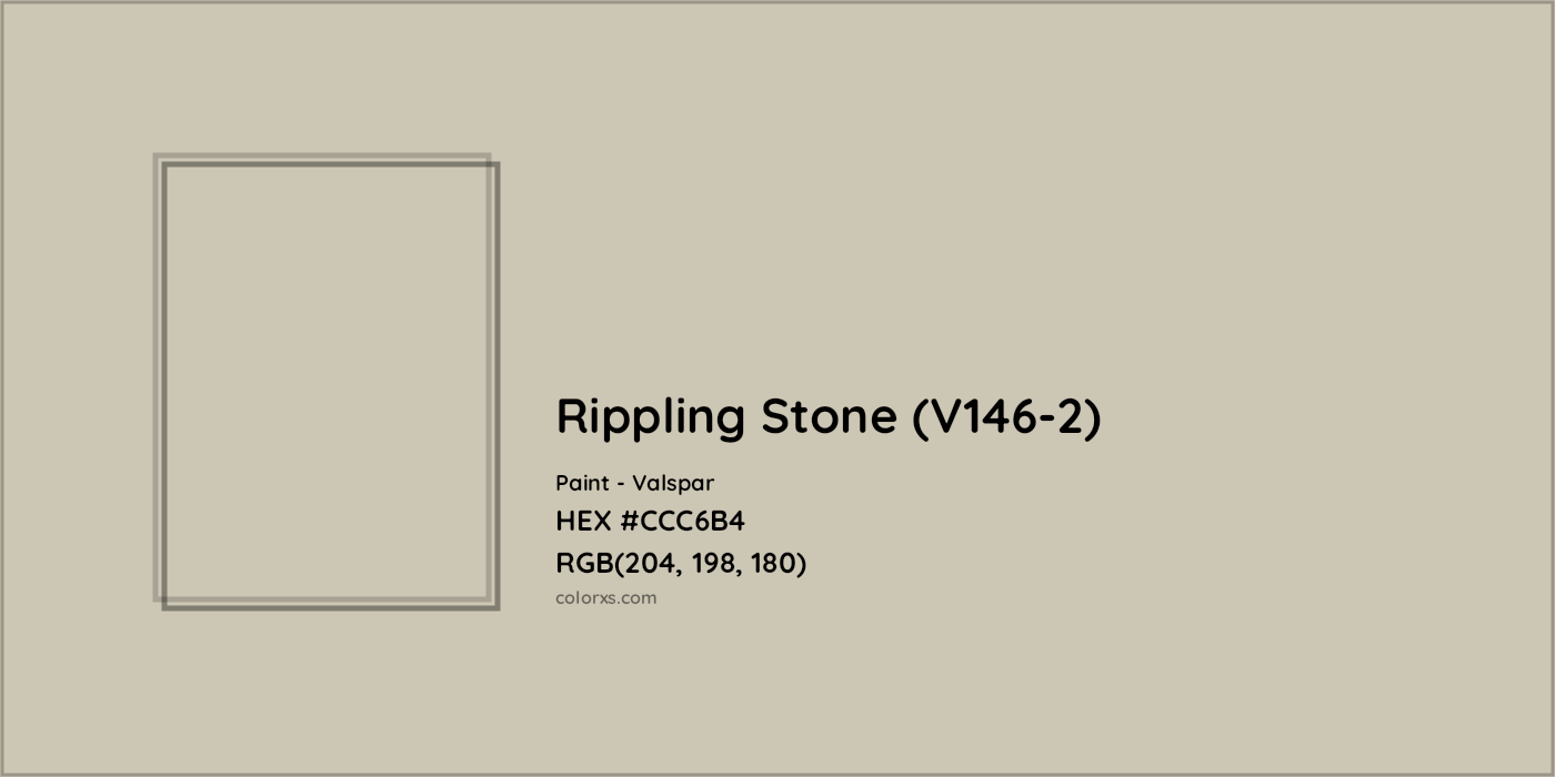 HEX #CCC6B4 Rippling Stone (V146-2) Paint Valspar - Color Code