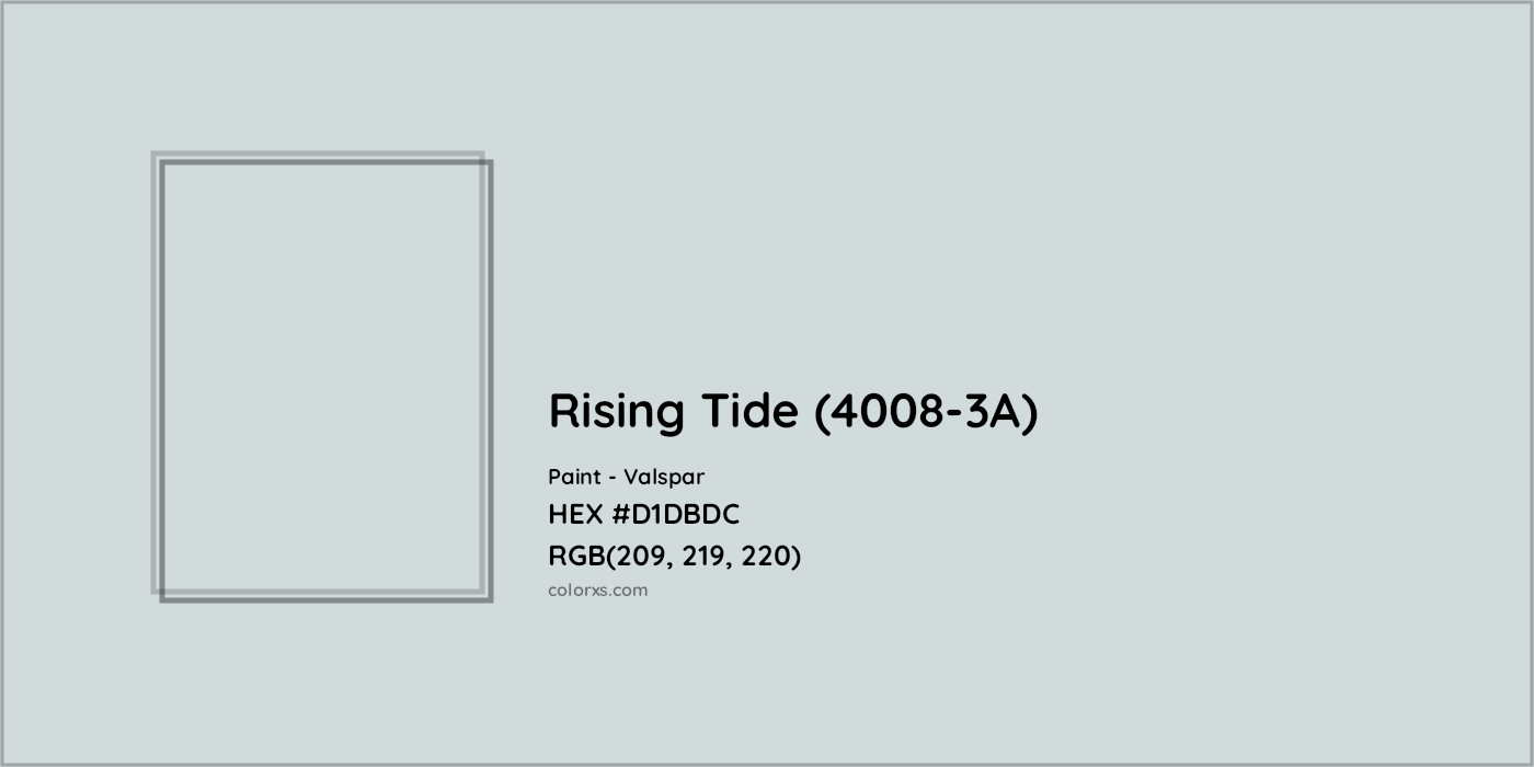 HEX #D1DBDC Rising Tide (4008-3A) Paint Valspar - Color Code