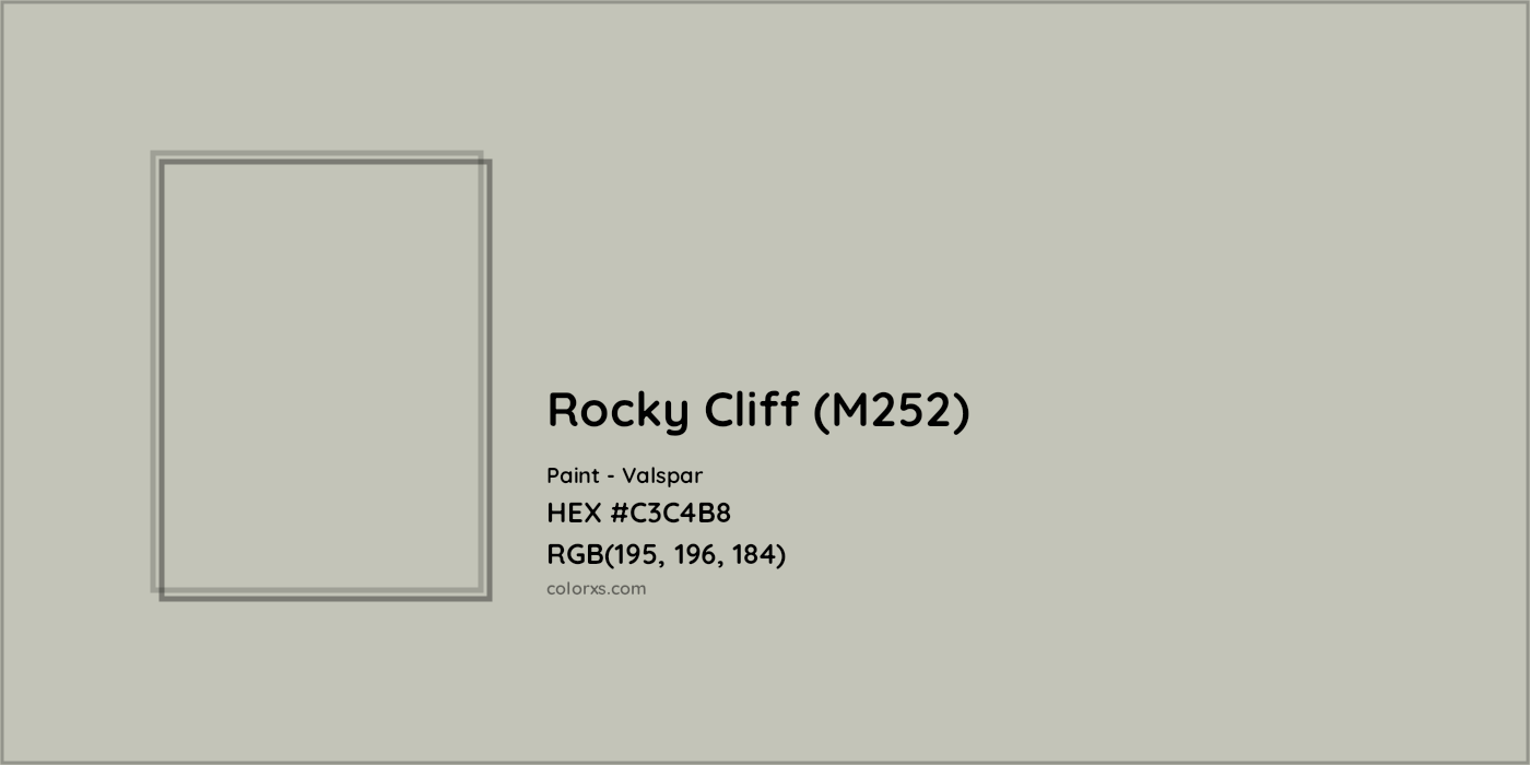 HEX #C3C4B8 Rocky Cliff (M252) Paint Valspar - Color Code