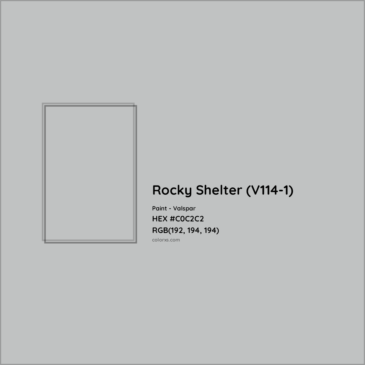 HEX #C0C2C2 Rocky Shelter (V114-1) Paint Valspar - Color Code