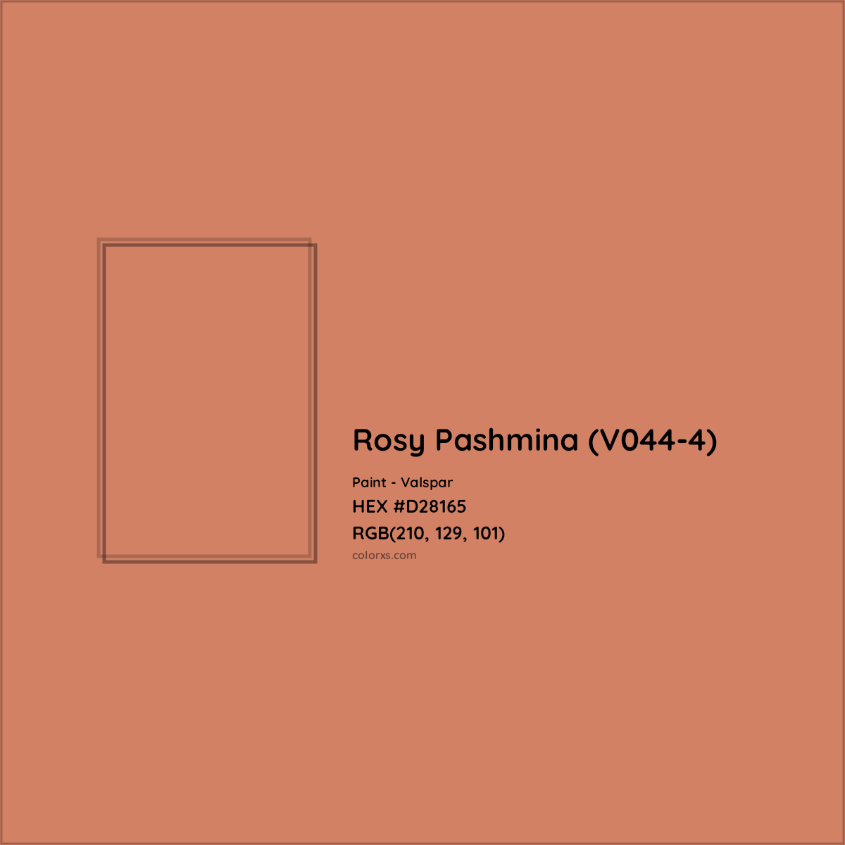 HEX #D28165 Rosy Pashmina (V044-4) Paint Valspar - Color Code