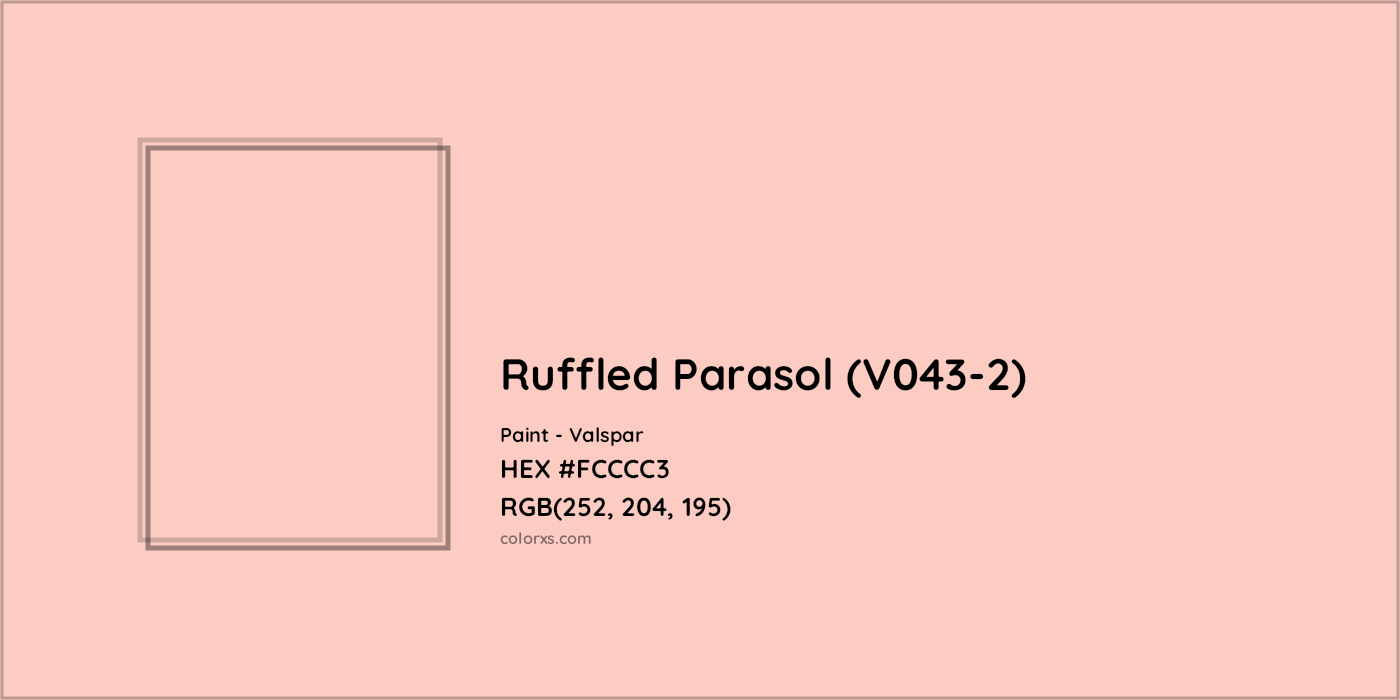 HEX #FCCCC3 Ruffled Parasol (V043-2) Paint Valspar - Color Code