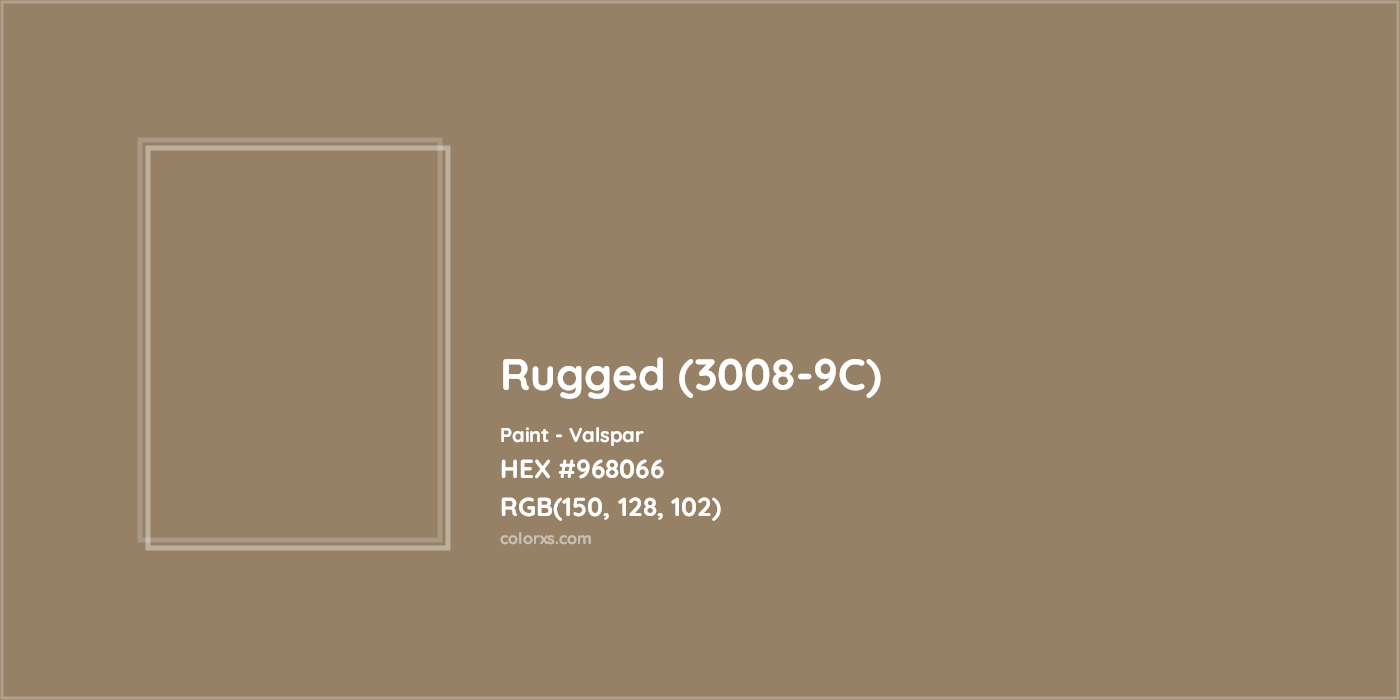 HEX #968066 Rugged (3008-9C) Paint Valspar - Color Code