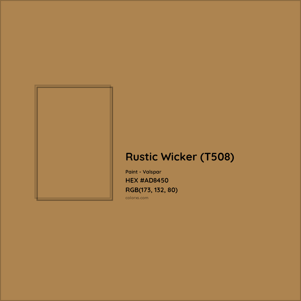 HEX #AD8450 Rustic Wicker (T508) Paint Valspar - Color Code