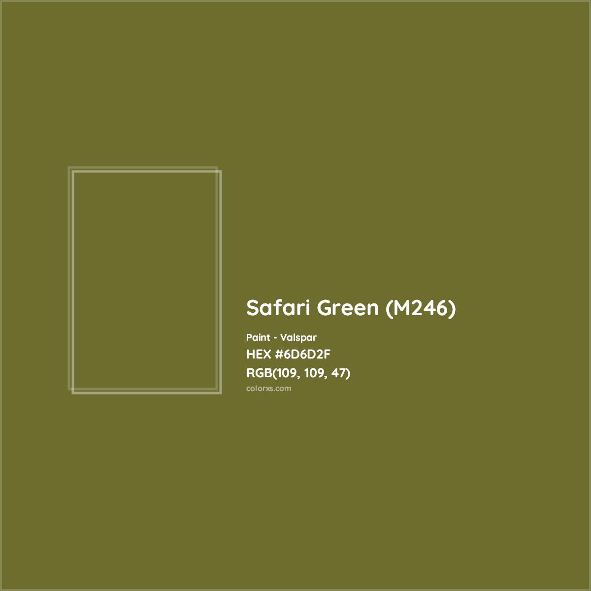 HEX #6D6D2F Safari Green (M246) Paint Valspar - Color Code