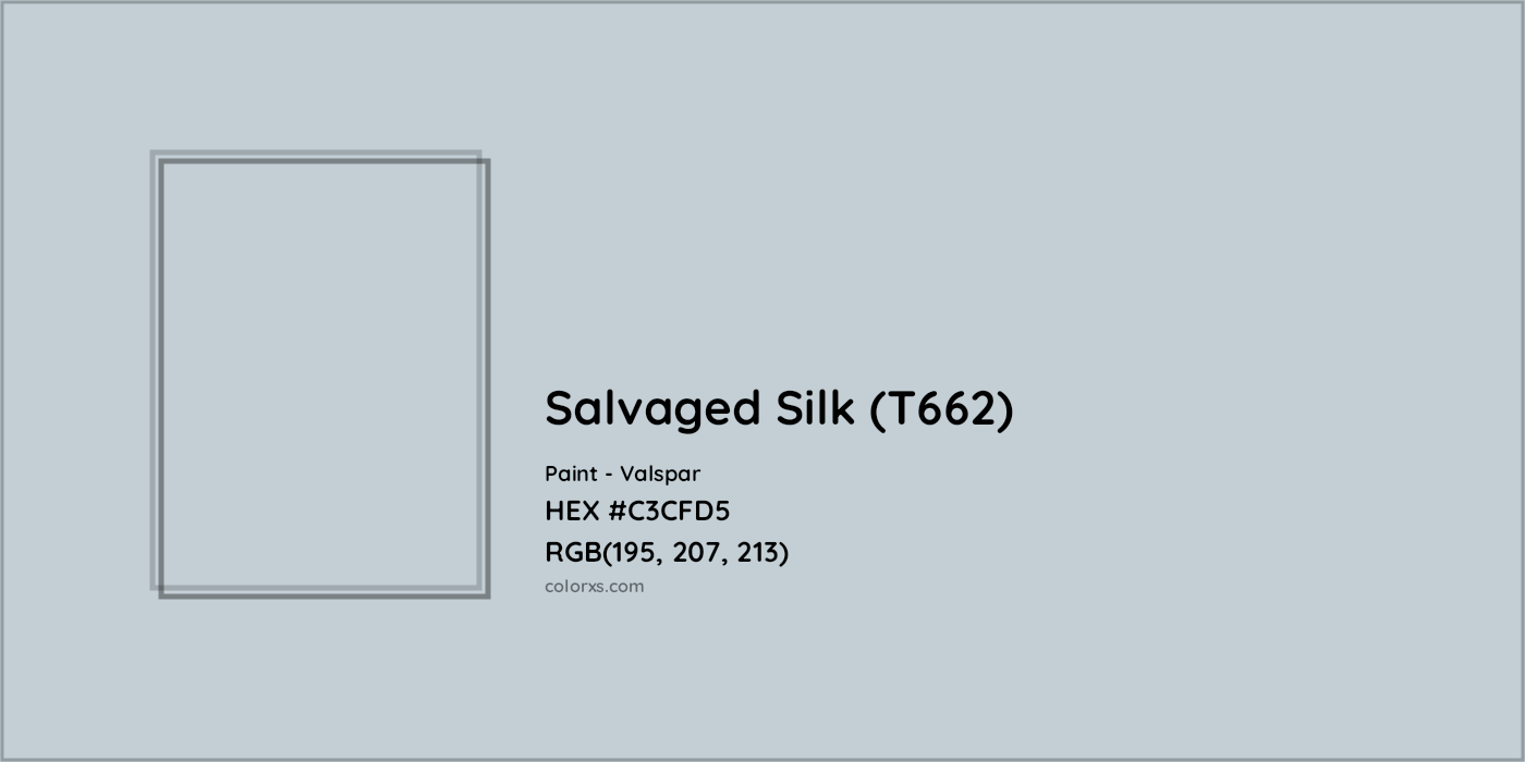 HEX #C3CFD5 Salvaged Silk (T662) Paint Valspar - Color Code