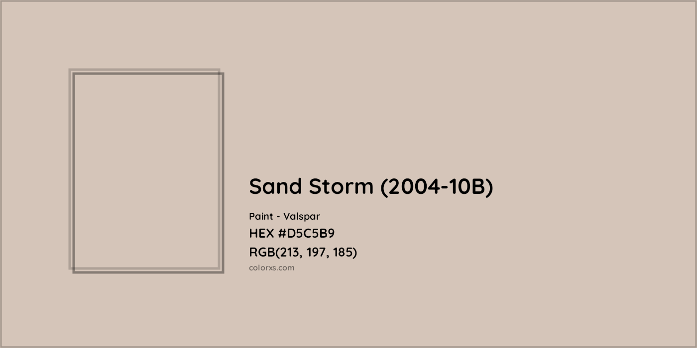 HEX #D5C5B9 Sand Storm (2004-10B) Paint Valspar - Color Code