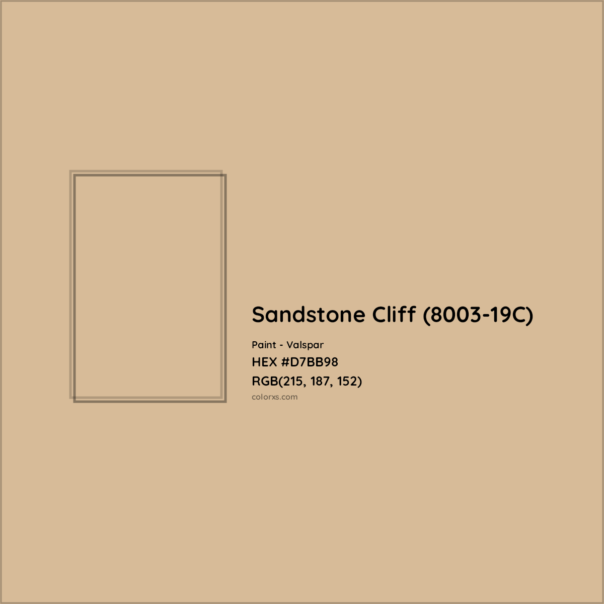 HEX #D7BB98 Sandstone Cliff (8003-19C) Paint Valspar - Color Code