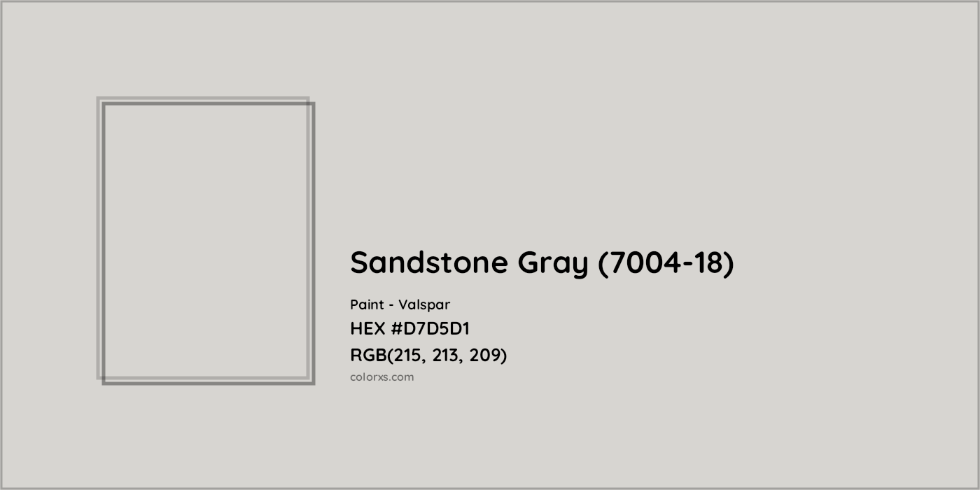 HEX #D7D5D1 Sandstone Gray (7004-18) Paint Valspar - Color Code