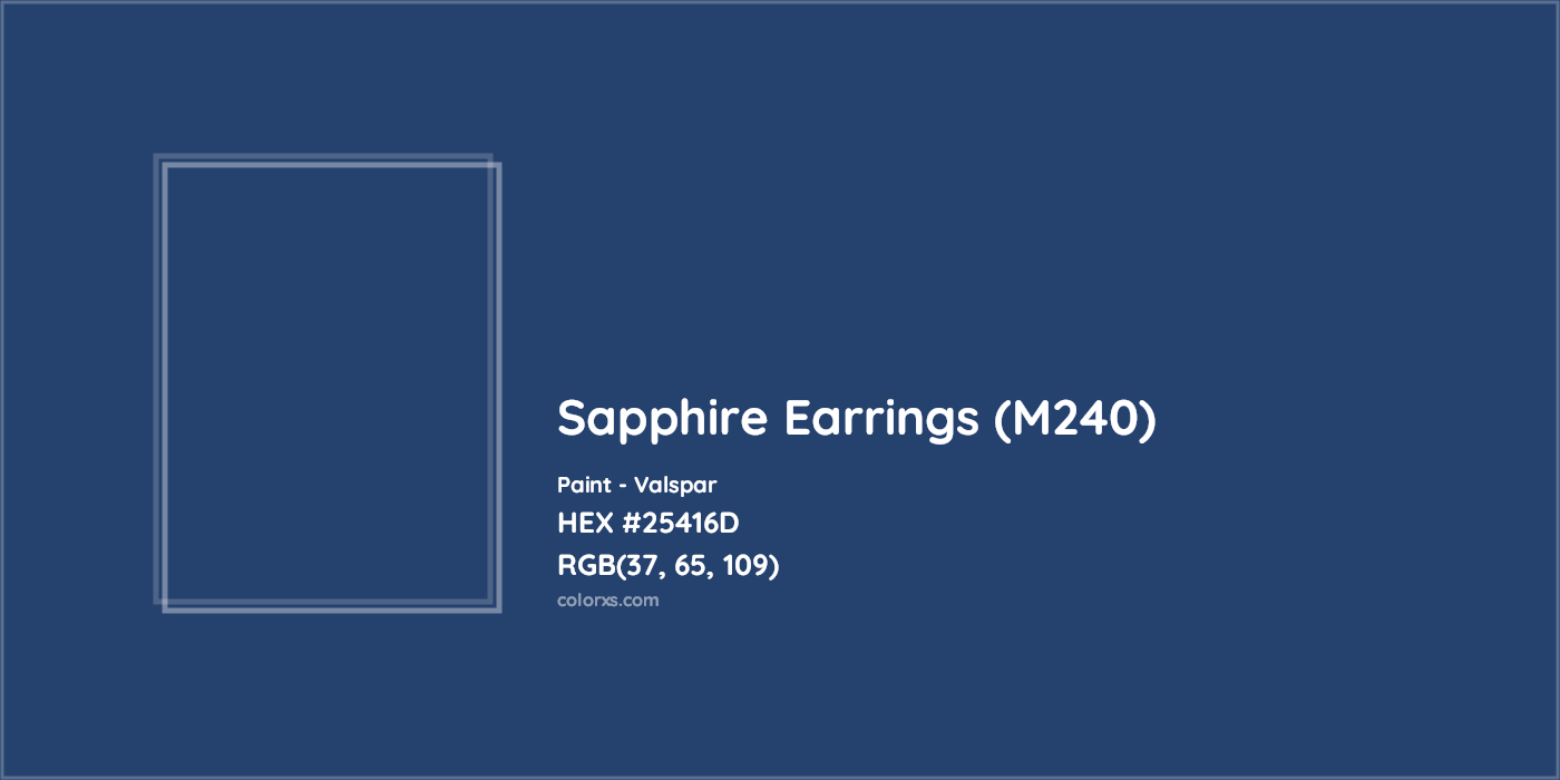 HEX #25416D Sapphire Earrings (M240) Paint Valspar - Color Code