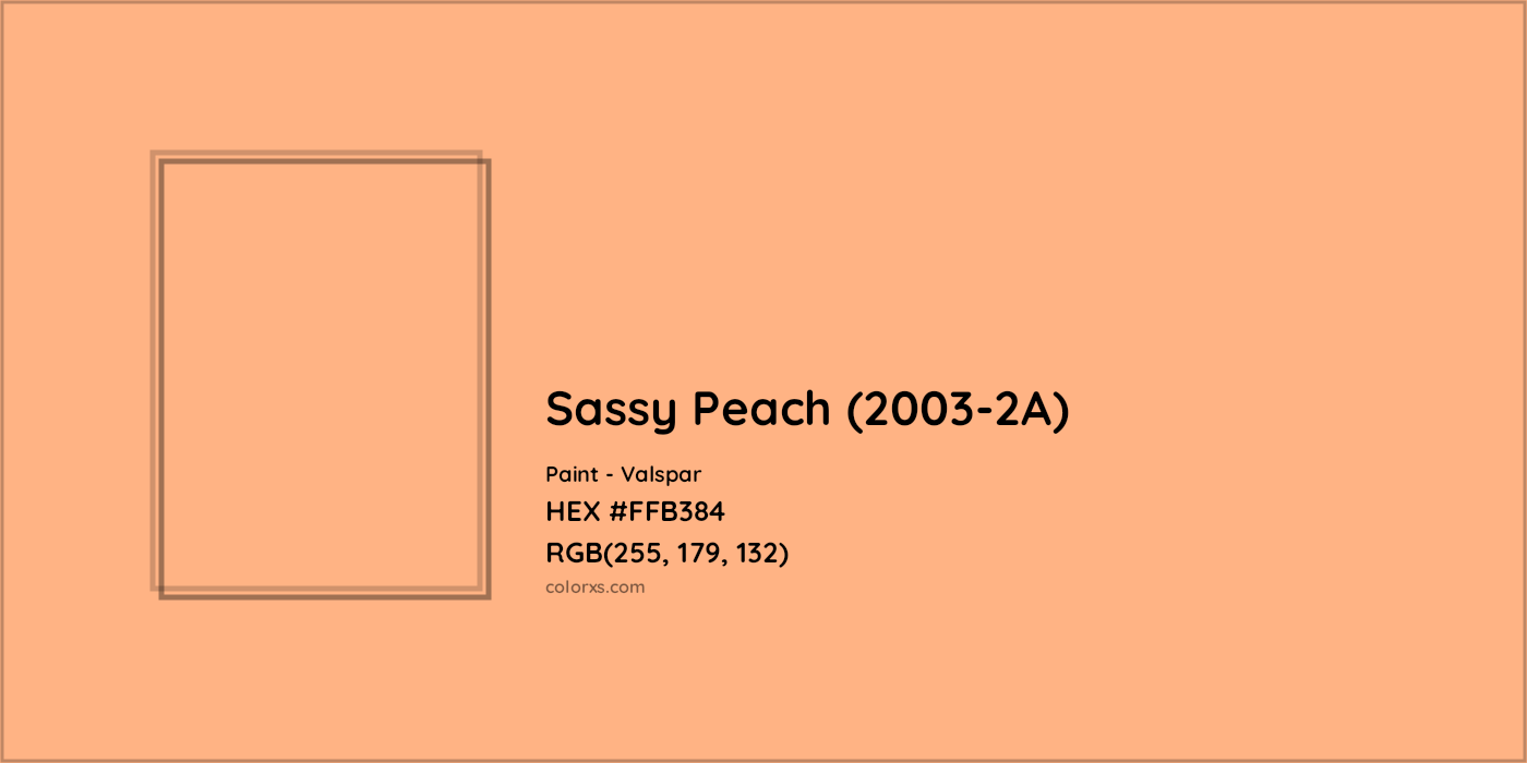 HEX #FFB384 Sassy Peach (2003-2A) Paint Valspar - Color Code