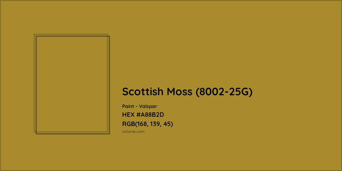 HEX #A88B2D Scottish Moss (8002-25G) Paint Valspar - Color Code
