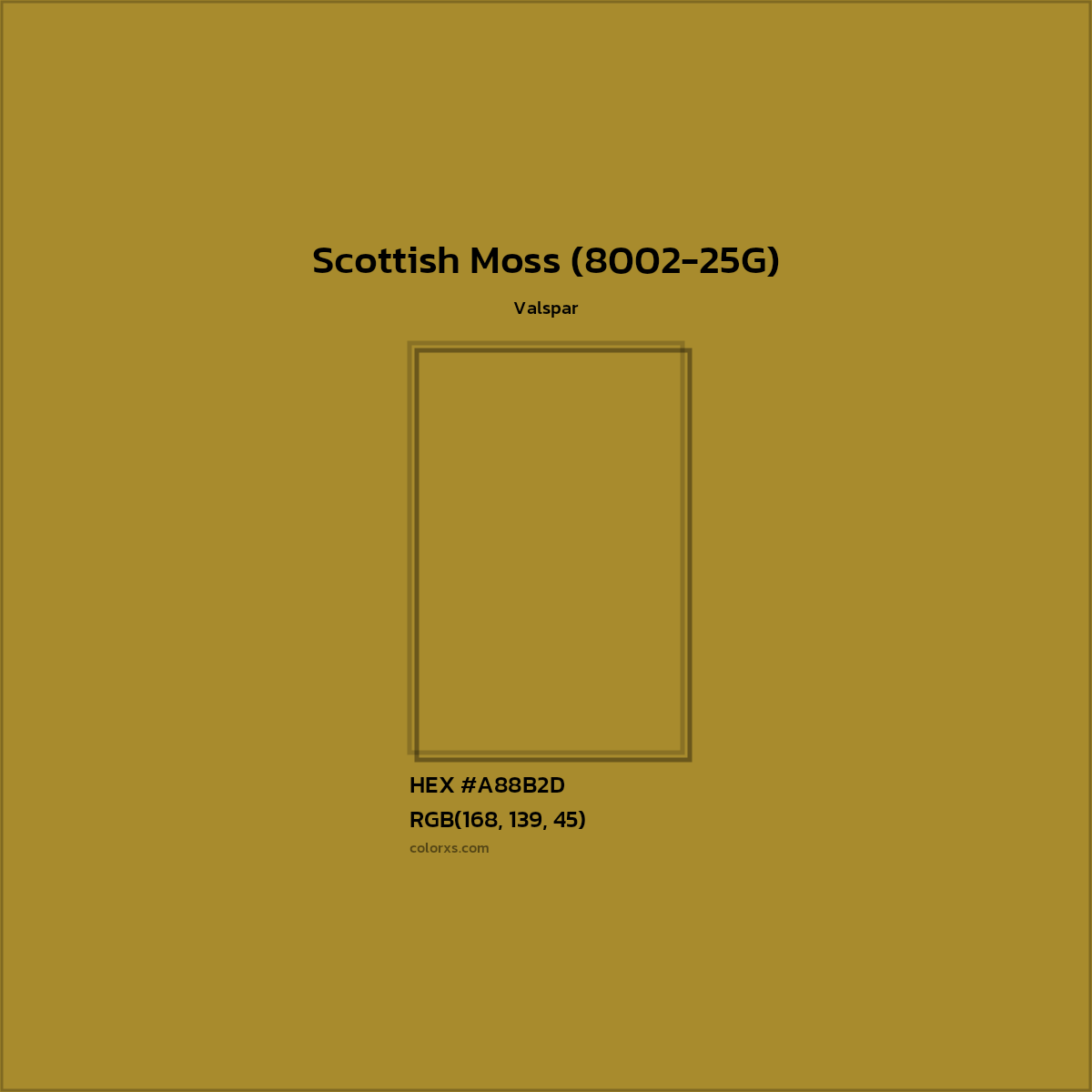 HEX #A88B2D Scottish Moss (8002-25G) Paint Valspar - Color Code