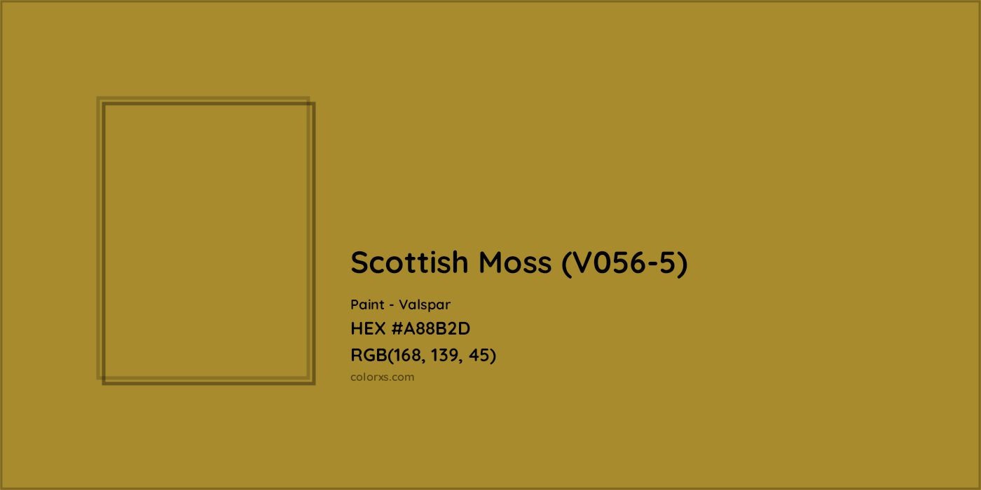 HEX #A88B2D Scottish Moss (V056-5) Paint Valspar - Color Code