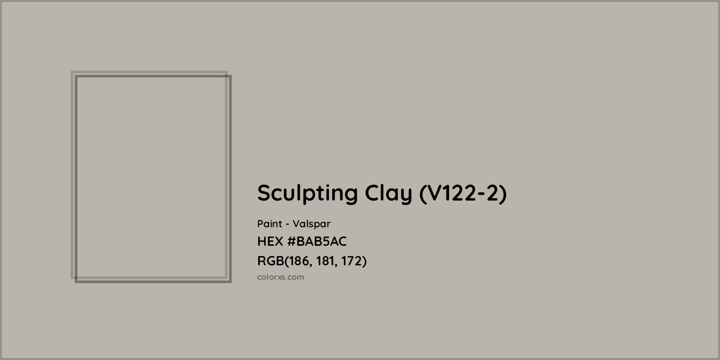 HEX #BAB5AC Sculpting Clay (V122-2) Paint Valspar - Color Code