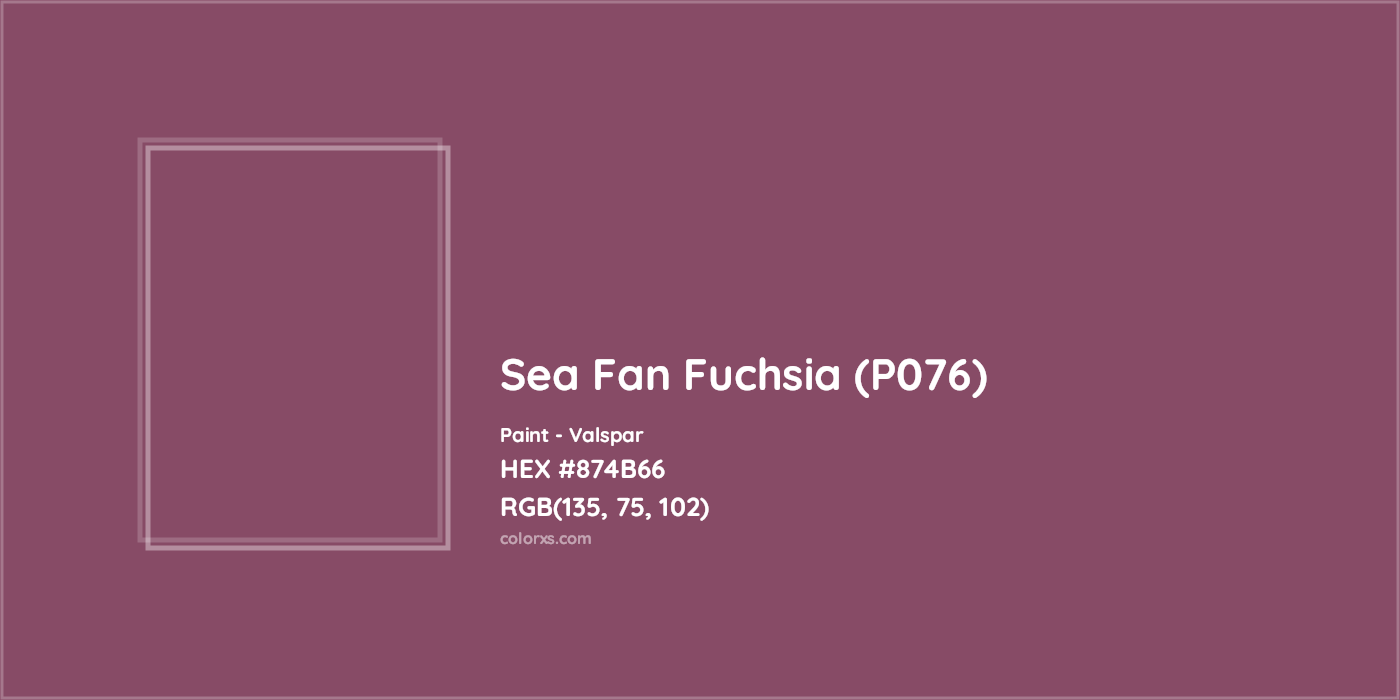 HEX #874B66 Sea Fan Fuchsia (P076) Paint Valspar - Color Code