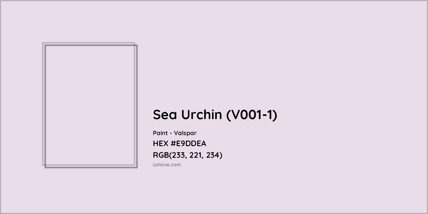 HEX #E9DDEA Sea Urchin (V001-1) Paint Valspar - Color Code