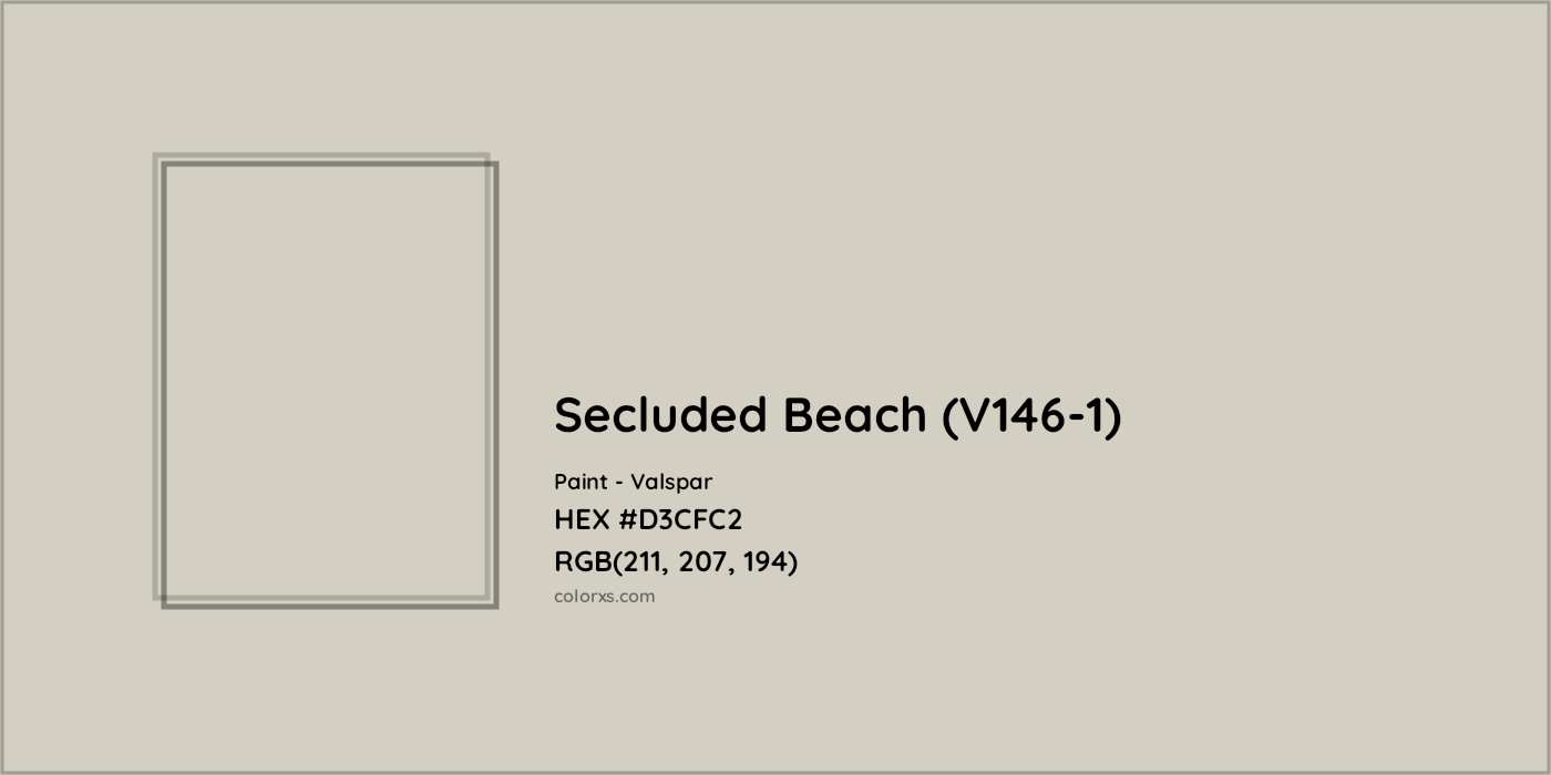 HEX #D3CFC2 Secluded Beach (V146-1) Paint Valspar - Color Code