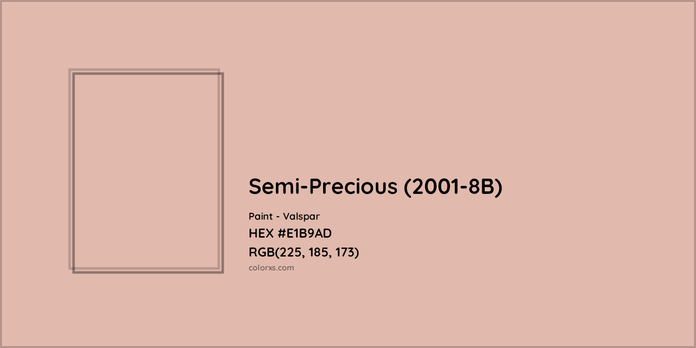 HEX #E1B9AD Semi-Precious (2001-8B) Paint Valspar - Color Code