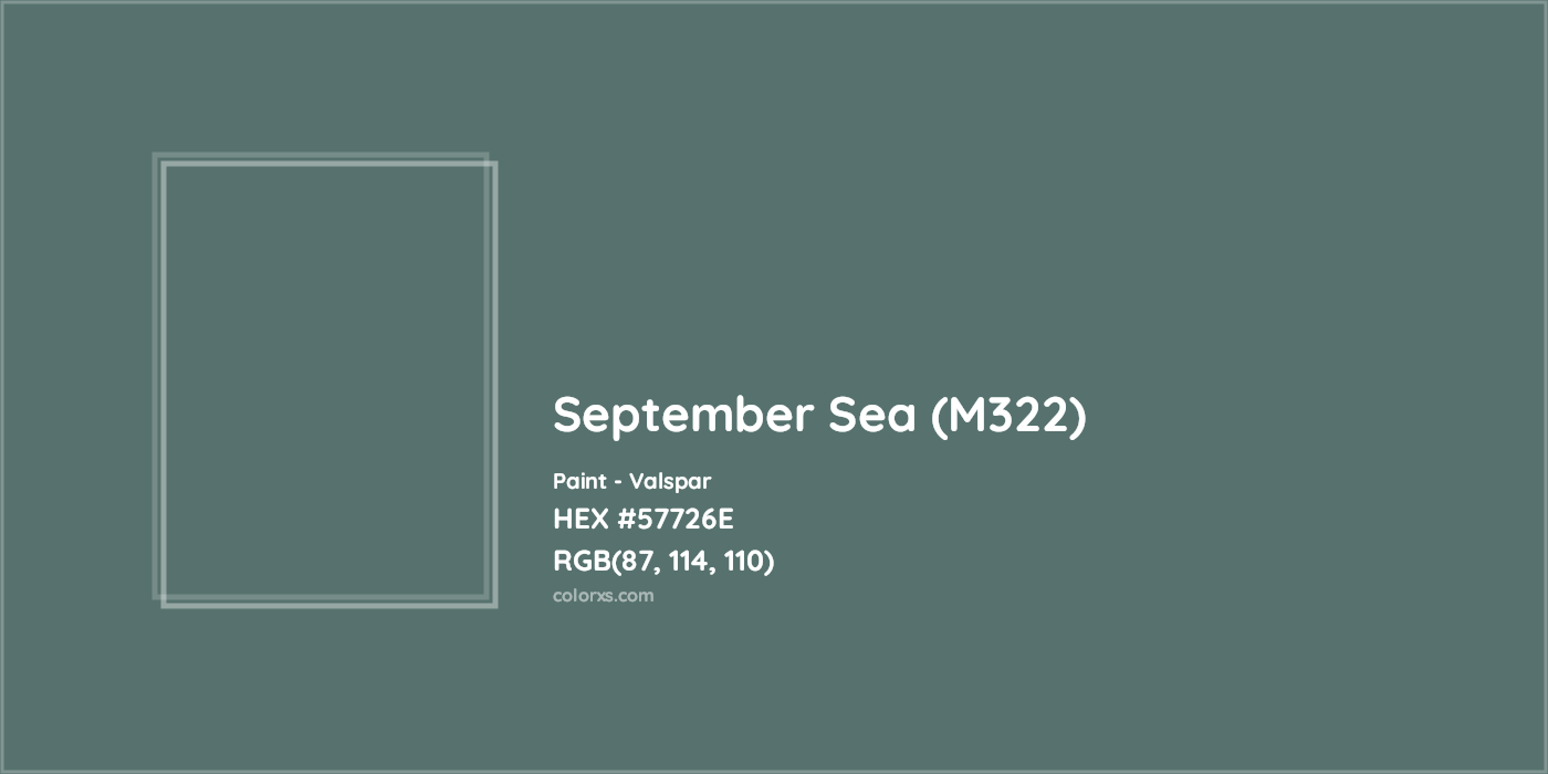 HEX #57726E September Sea (M322) Paint Valspar - Color Code