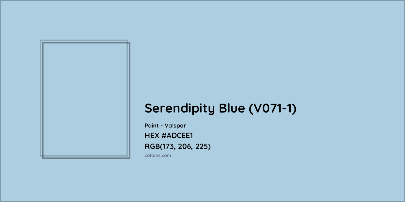 HEX #ADCEE1 Serendipity Blue (V071-1) Paint Valspar - Color Code