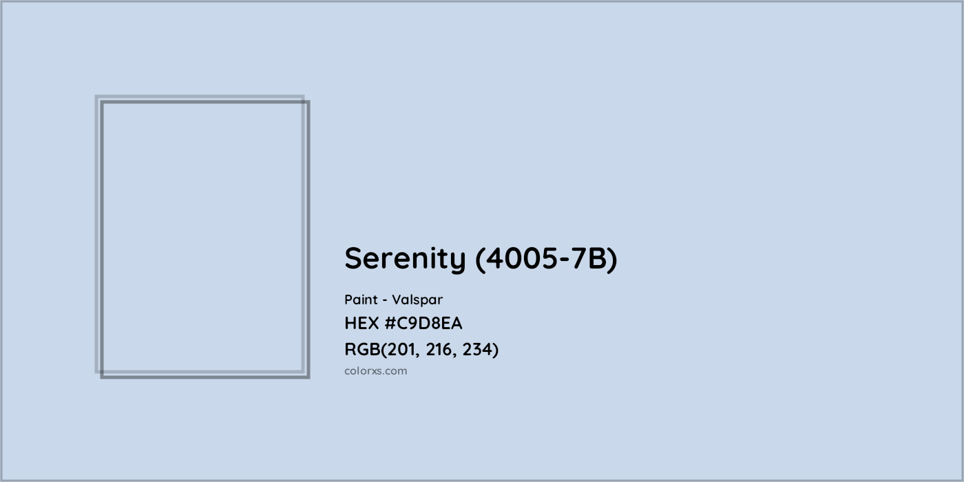 HEX #C9D8EA Serenity (4005-7B) Paint Valspar - Color Code