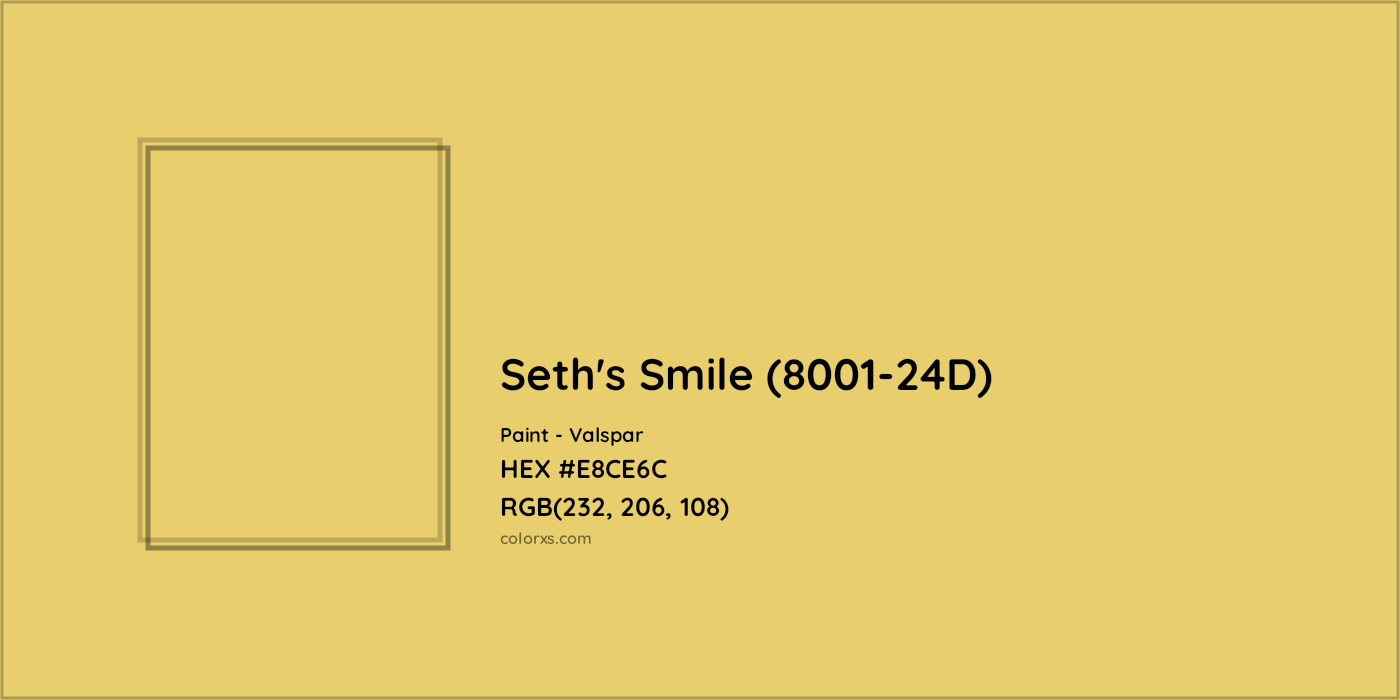 HEX #E8CE6C Seth's Smile (8001-24D) Paint Valspar - Color Code