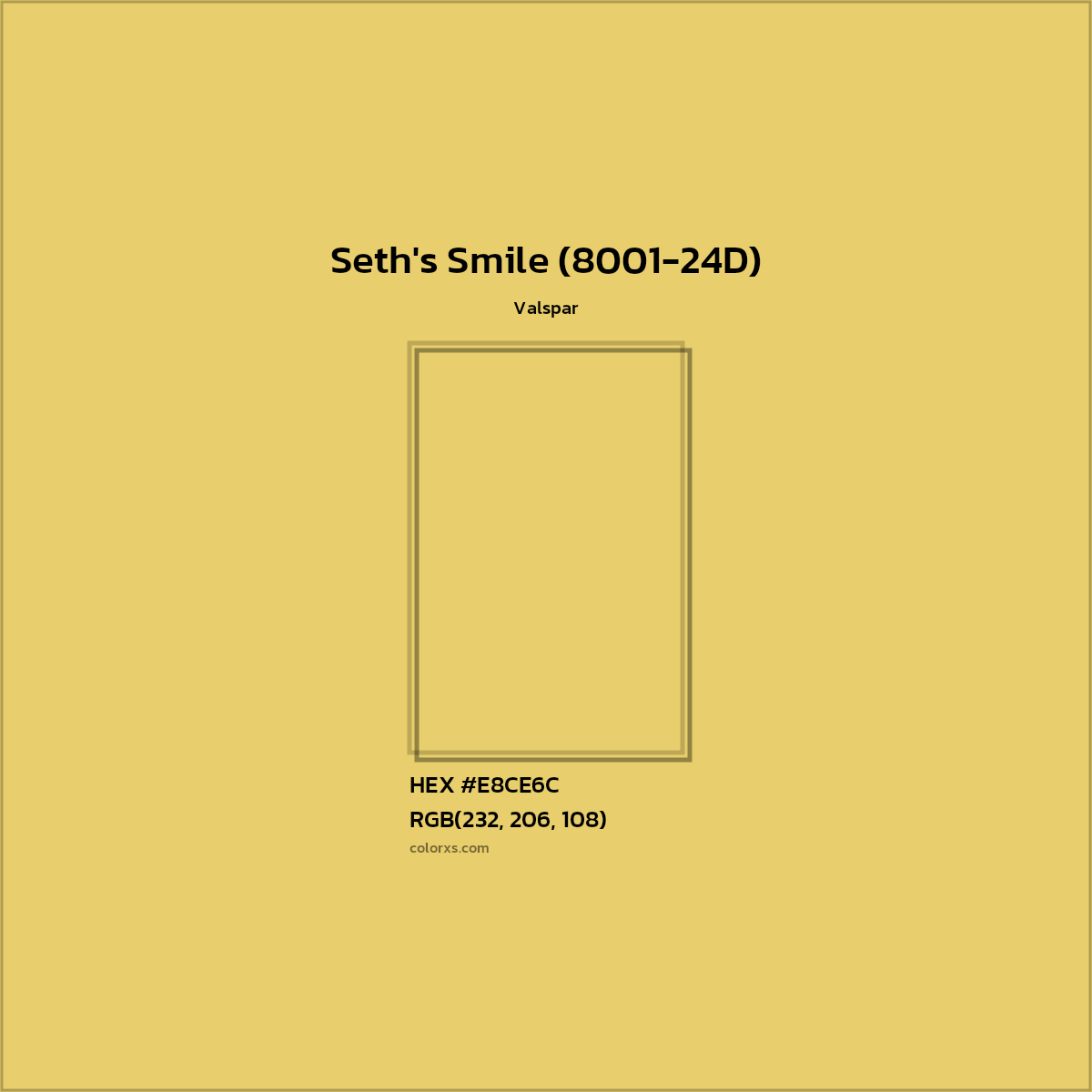 HEX #E8CE6C Seth's Smile (8001-24D) Paint Valspar - Color Code