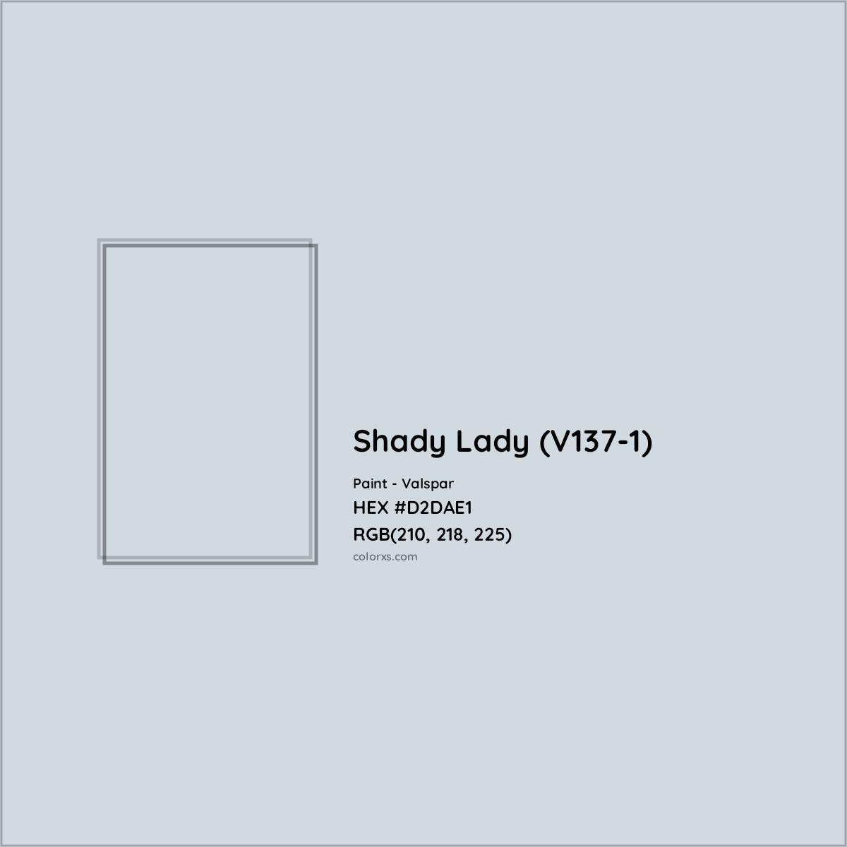 HEX #D2DAE1 Shady Lady (V137-1) Paint Valspar - Color Code