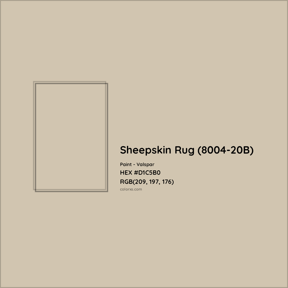 HEX #D1C5B0 Sheepskin Rug (8004-20B) Paint Valspar - Color Code