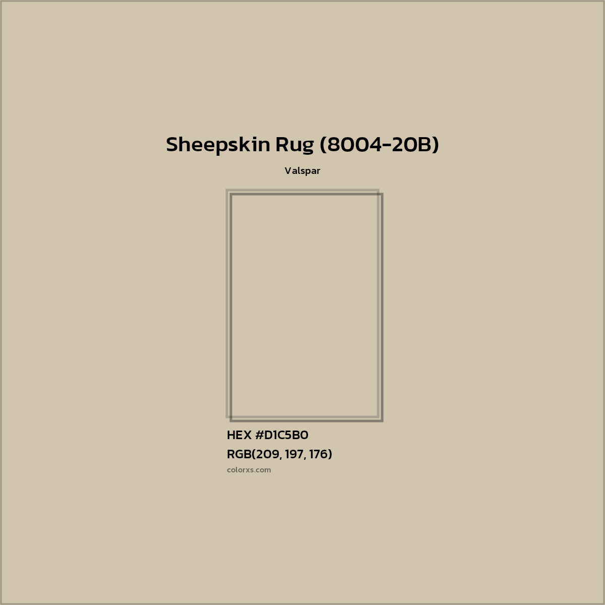 HEX #D1C5B0 Sheepskin Rug (8004-20B) Paint Valspar - Color Code