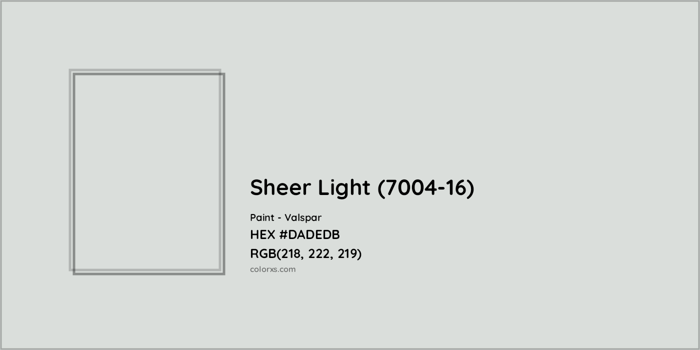 HEX #DADEDB Sheer Light (7004-16) Paint Valspar - Color Code