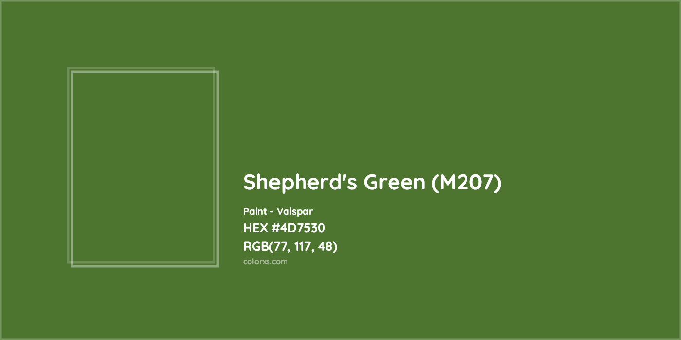 HEX #4D7530 Shepherd's Green (M207) Paint Valspar - Color Code