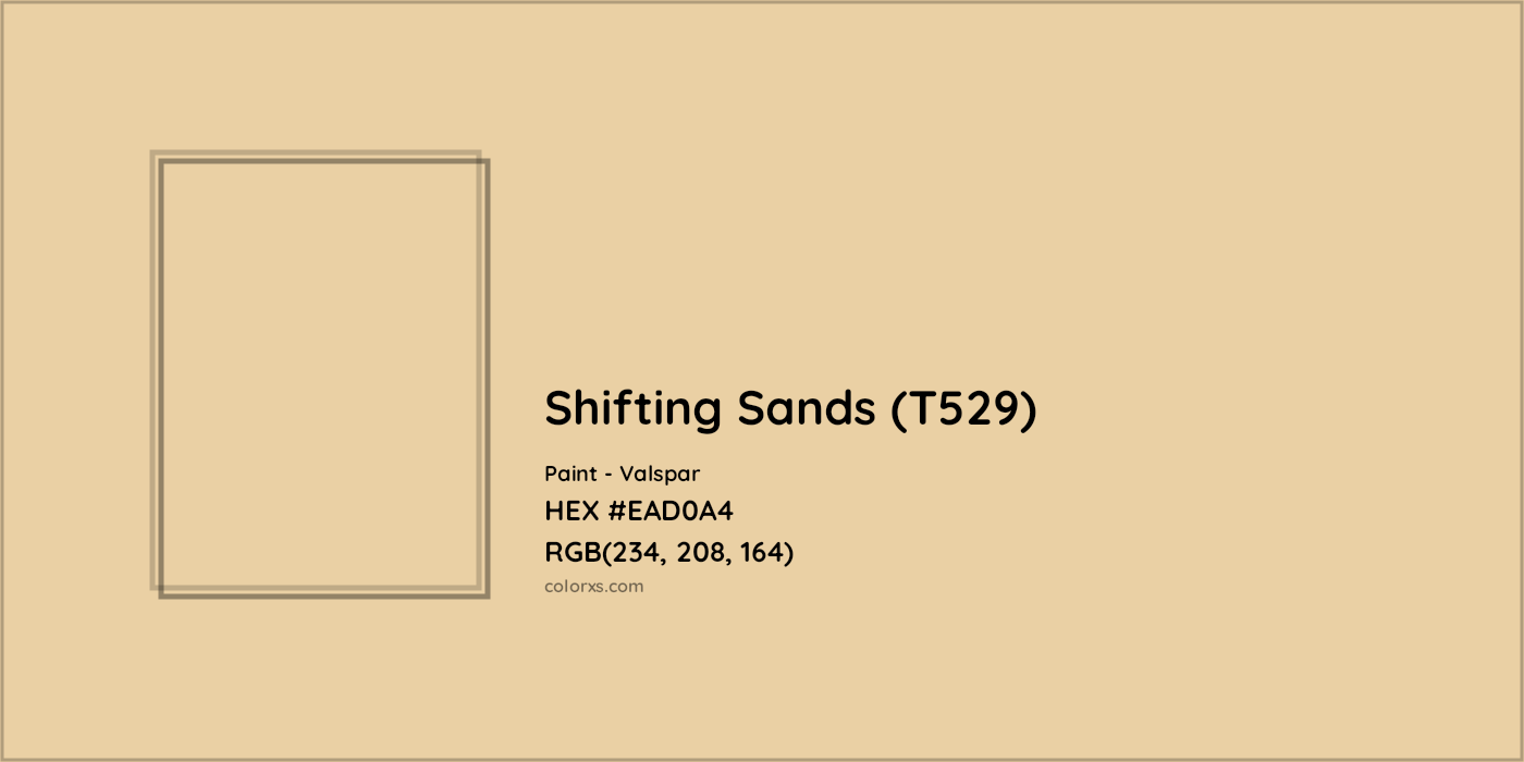 HEX #EAD0A4 Shifting Sands (T529) Paint Valspar - Color Code