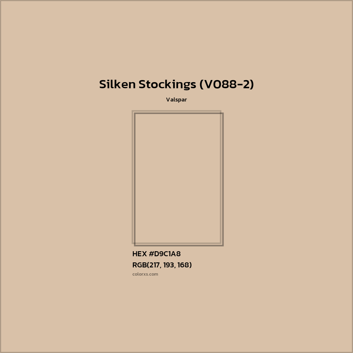 HEX #D9C1A8 Silken Stockings (V088-2) Paint Valspar - Color Code