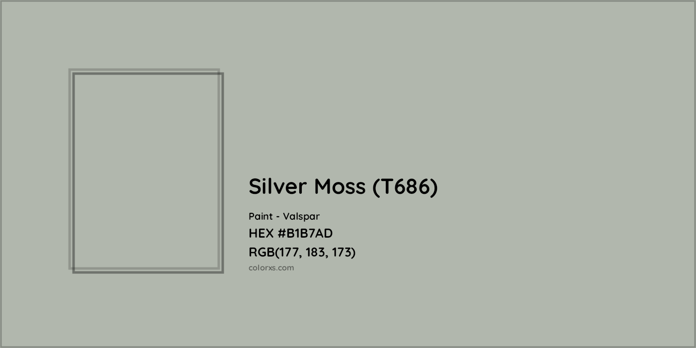 HEX #B1B7AD Silver Moss (T686) Paint Valspar - Color Code