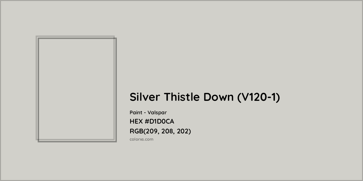 HEX #D1D0CA Silver Thistle Down (V120-1) Paint Valspar - Color Code