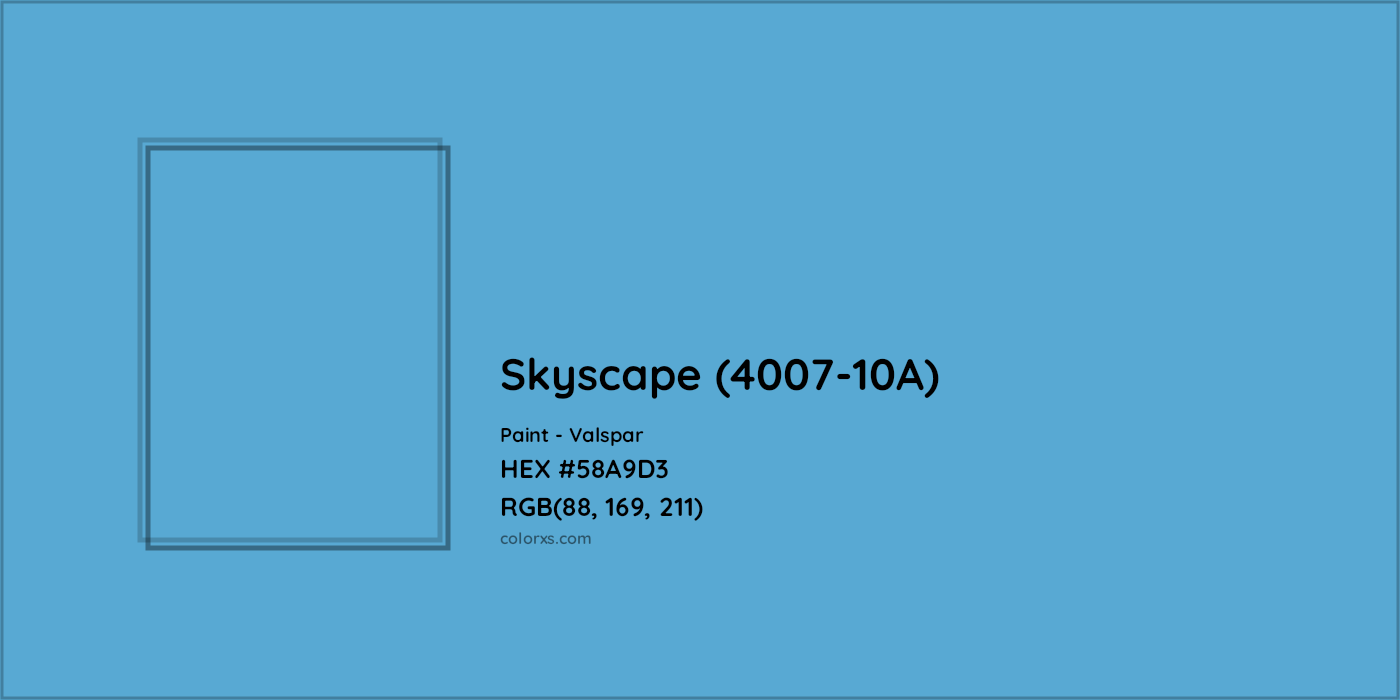 HEX #58A9D3 Skyscape (4007-10A) Paint Valspar - Color Code