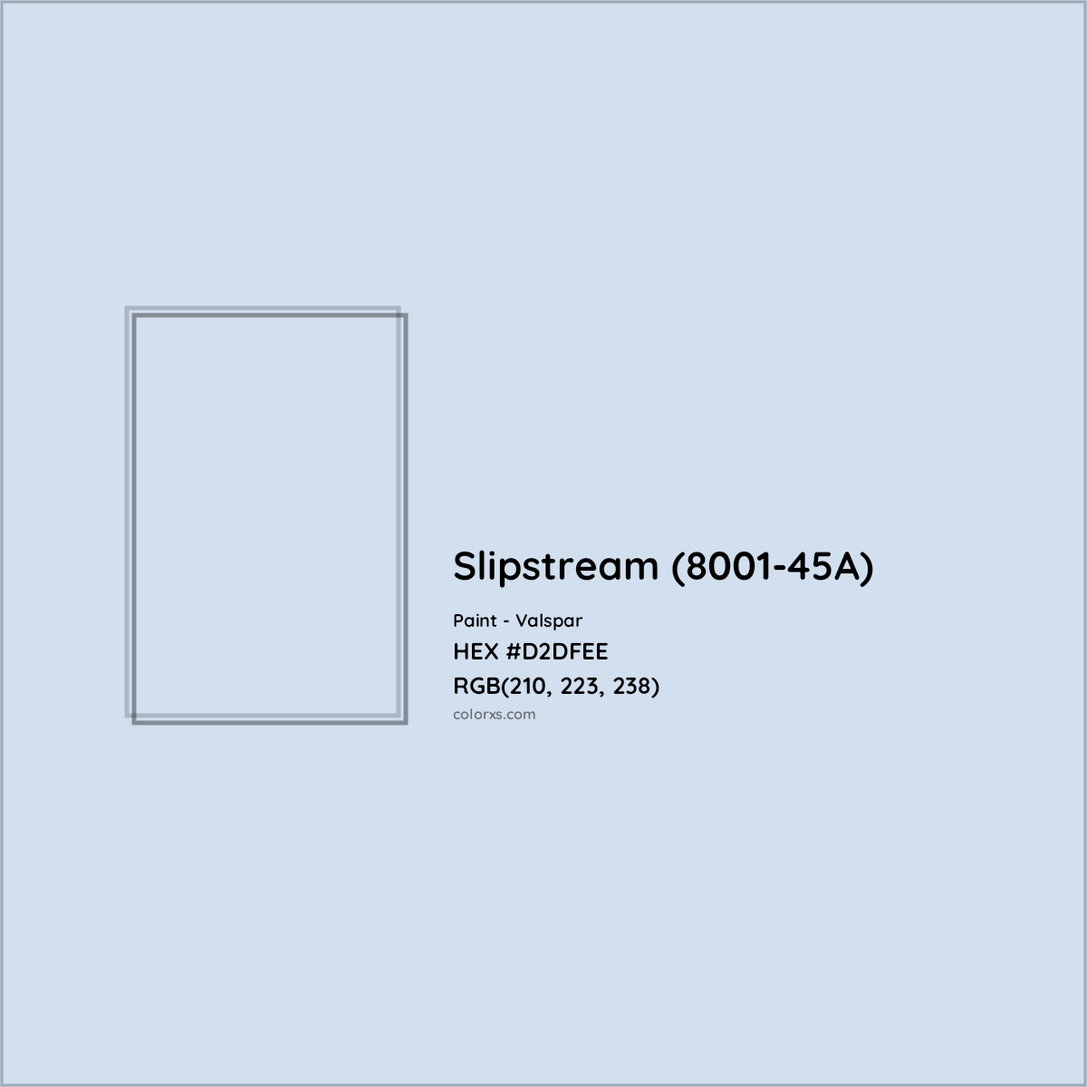 HEX #D2DFEE Slipstream (8001-45A) Paint Valspar - Color Code