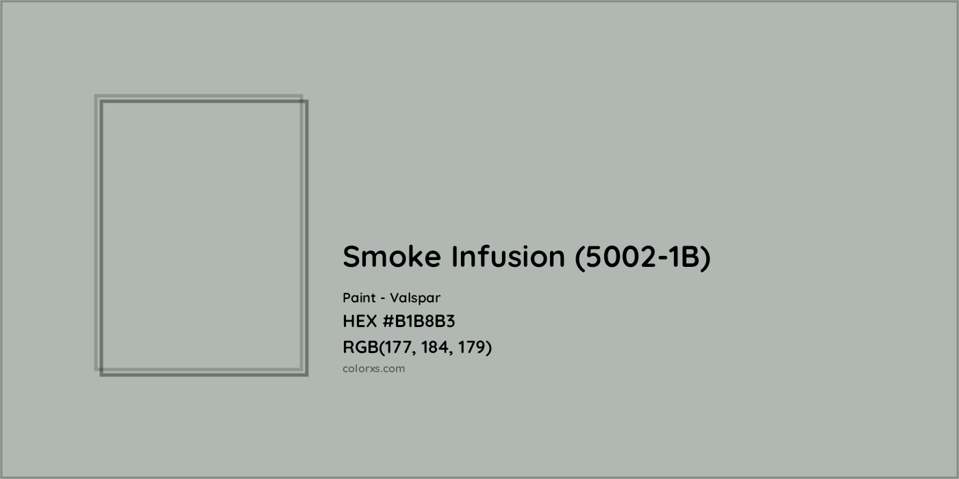 HEX #B1B8B3 Smoke Infusion (5002-1B) Paint Valspar - Color Code