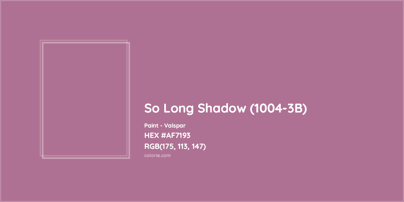 HEX #AF7193 So Long Shadow (1004-3B) Paint Valspar - Color Code