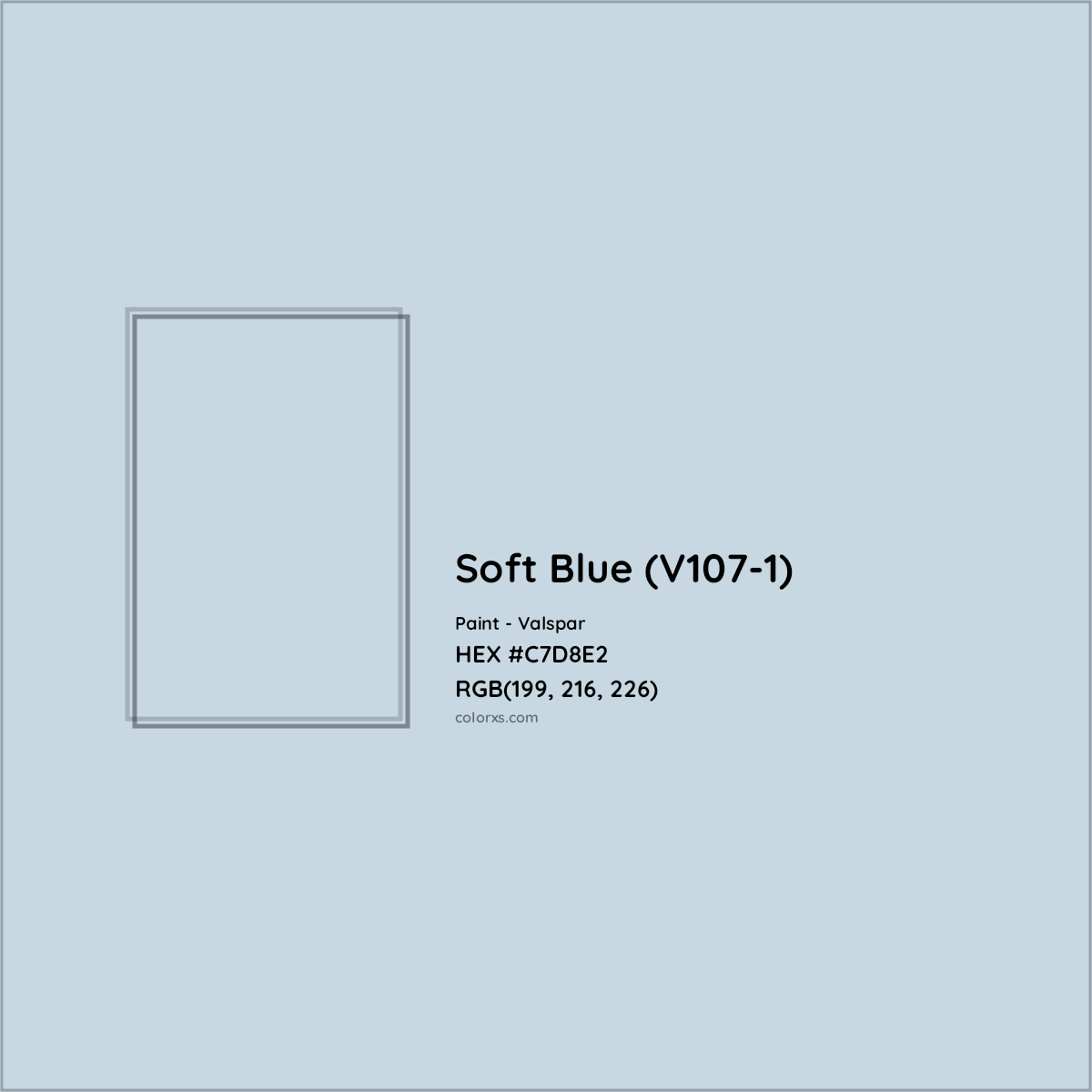 HEX #C7D8E2 Soft Blue (V107-1) Paint Valspar - Color Code