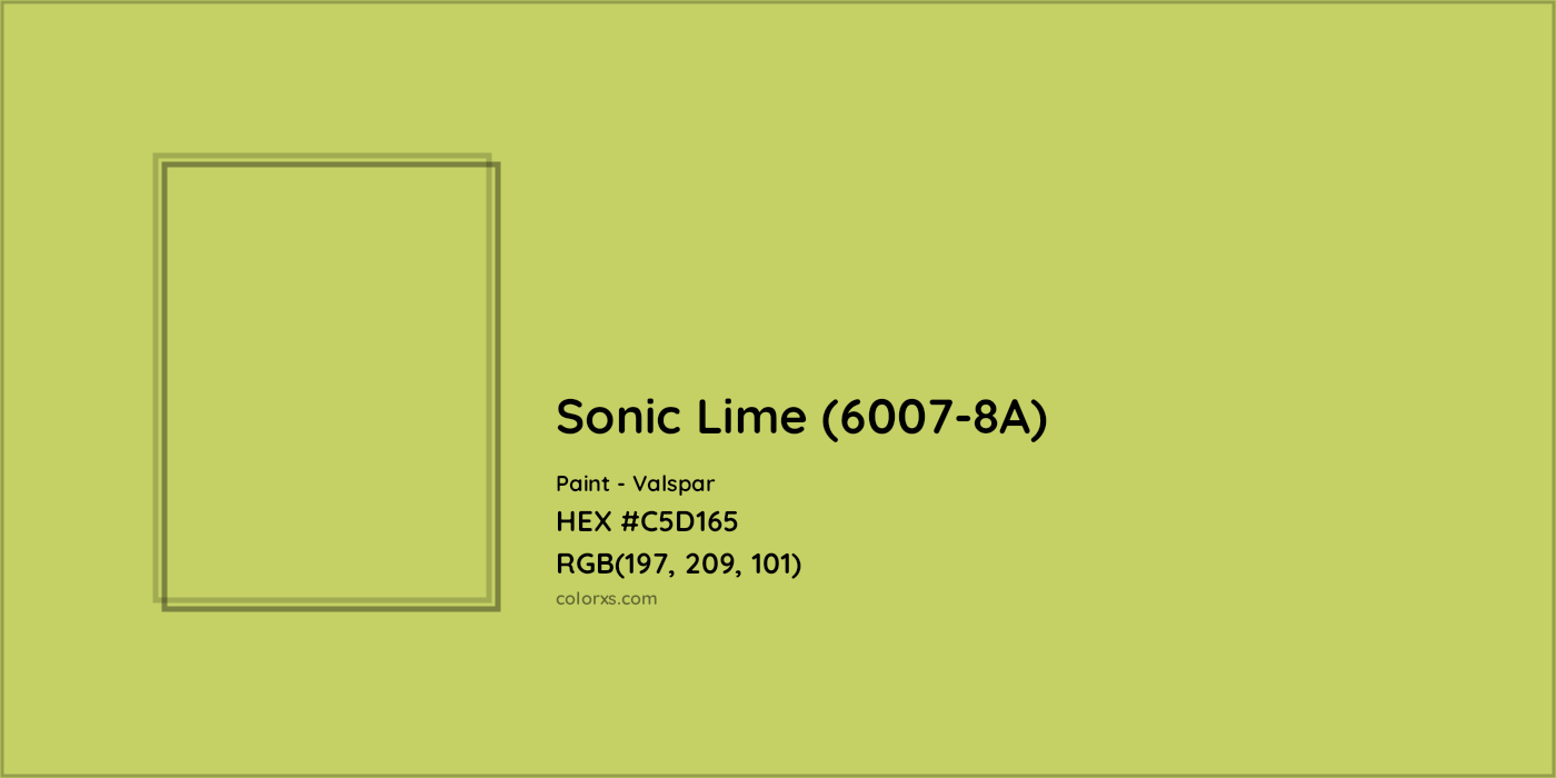 HEX #C5D165 Sonic Lime (6007-8A) Paint Valspar - Color Code