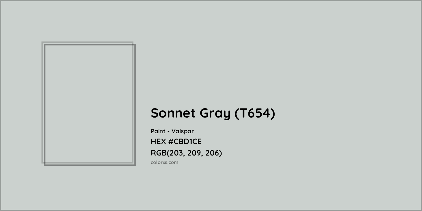 HEX #CBD1CE Sonnet Gray (T654) Paint Valspar - Color Code