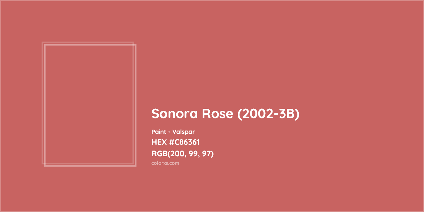 HEX #C86361 Sonora Rose (2002-3B) Paint Valspar - Color Code
