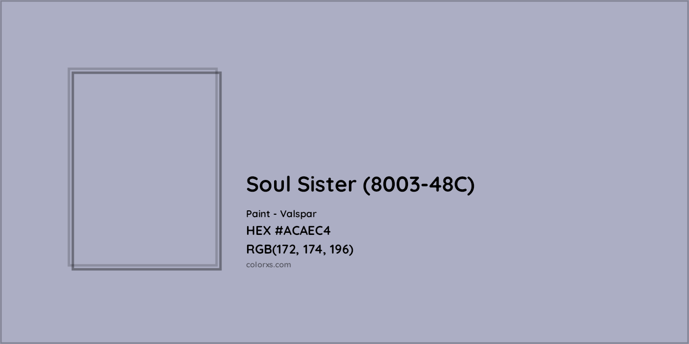 HEX #ACAEC4 Soul Sister (8003-48C) Paint Valspar - Color Code